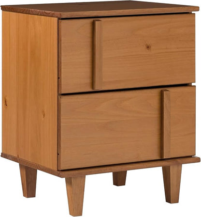 Walker Edison Sprague Contemporary Detailed Drawer Solid Wood Nightstand - Image 6