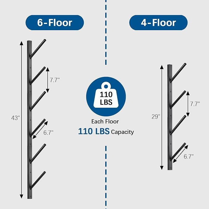 Skateboard Rack Wall Mount – Skateboard Wall Hanger, Snowboard Display Wall - Image 5