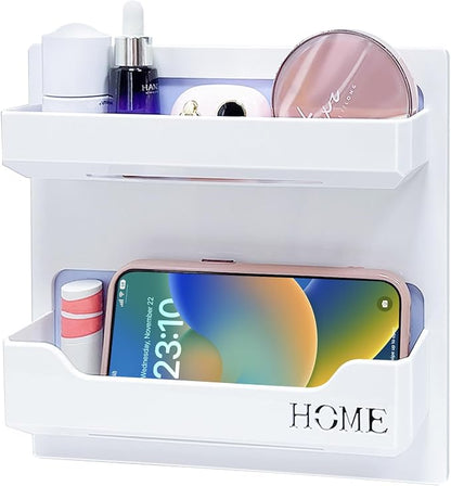 Floating Shelves for Bedside Shelf Accessories Organizer, Wall Mount Self Stick - Image 3