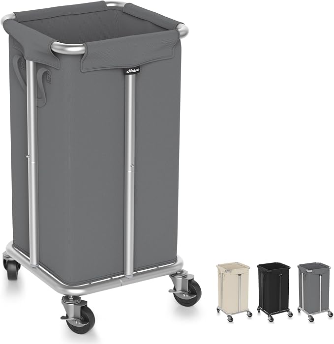 115L Laundry Basket with Wheels, 30 Gal. Rolling Laundry Hamper, Removable and by Hodonas