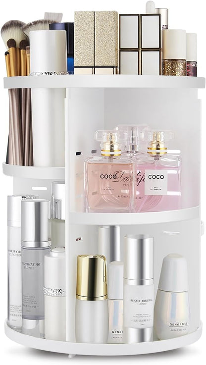 360 Rotating Makeup Organizer, DIY Adjustable Spinning Holder, Foldable by seinlife