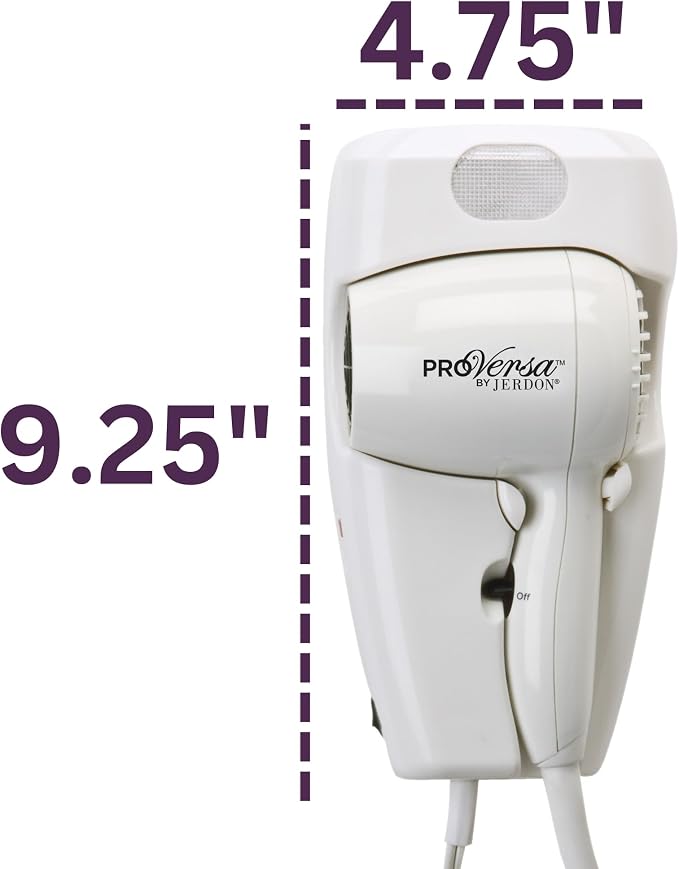 Jerdon Wall-Mount Hair Dryer - Image 3