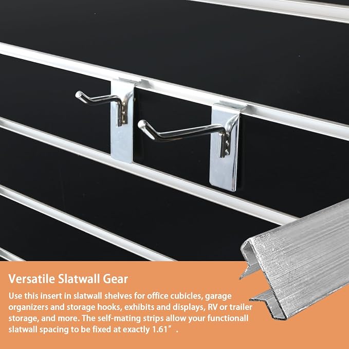 48"-Slatwall Panels Aluminum Slatwall Inserts-15Pcs - Image 3