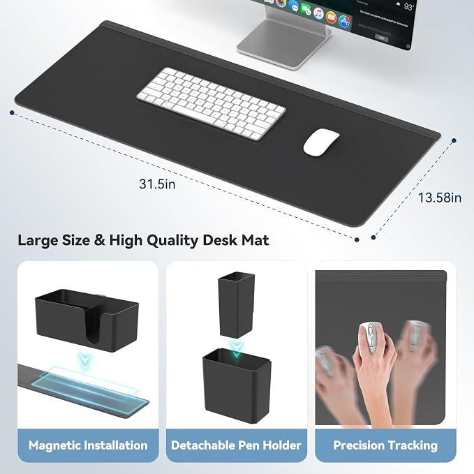 KDD Desk Pad and Magnetic Organizer Set - 5 in 1 Large Mouse Mat - Image 7