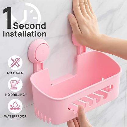 LEVERLOC Shower Caddy Suction Cup Set Shower Organizer & Soap Holder & - Image 2