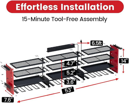 4 Layers Power Tool Organizer Wall Mount - Image 11