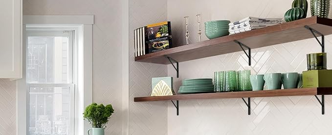 16 Pack L12 x H 8" Black Heavy Duty Shelf Brackets - Image 8