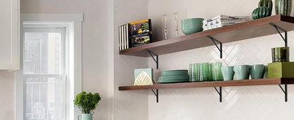 12 Pack L16 x H 10" Black Heavy Duty Shelf Brackets - Image 6