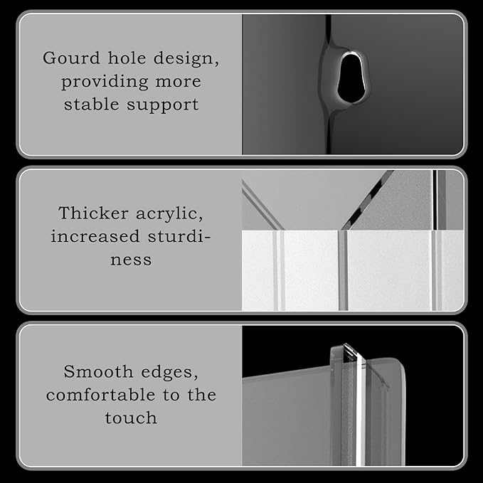 Nalwort Acrylic Brochure Pamphlet Holder, 12 Magazine Holders, Trifold Flyer - Image 7