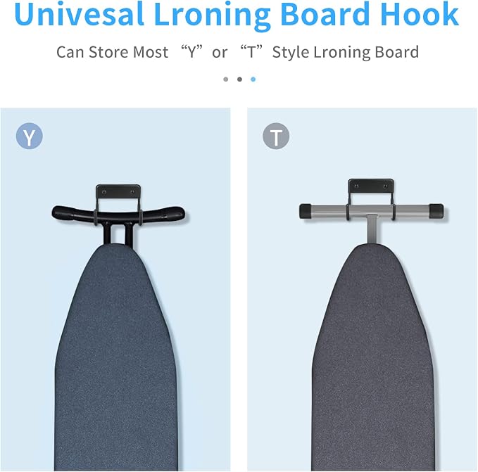 BiJun Ironing Board Holder Wall Mount, Ironing Board Hanger - Image 3