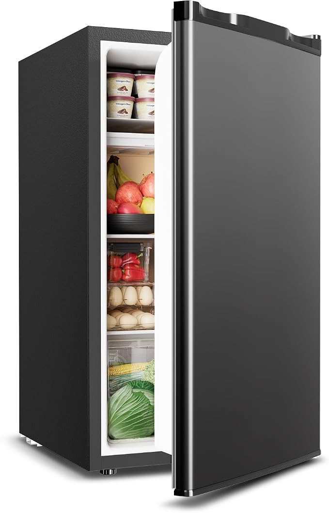 Mini Fridge with Freezer by Feelfunn