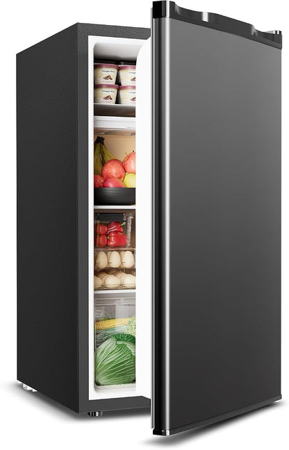 Mini Fridge with Freezer by Feelfunn