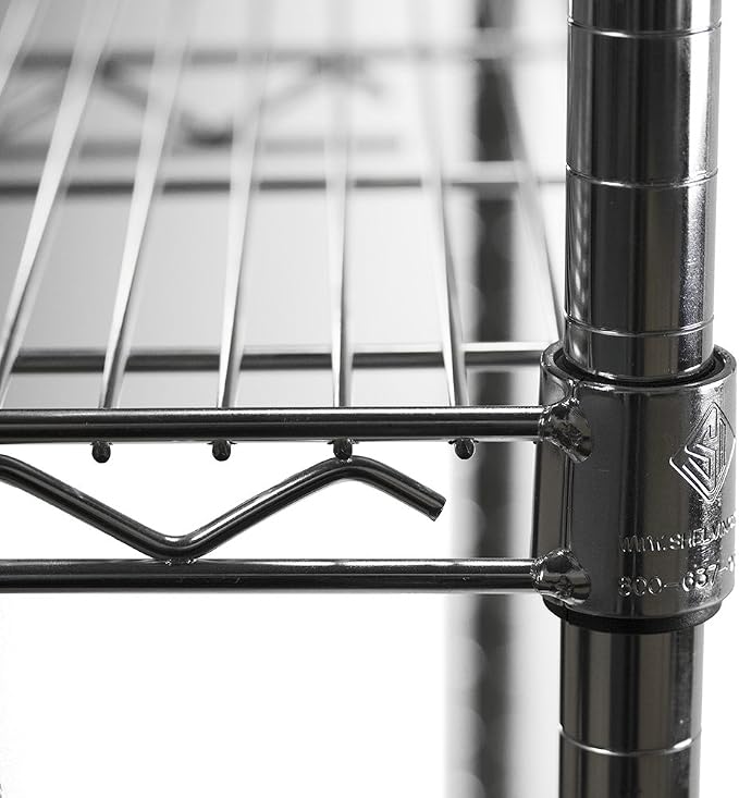 Shelving Inc. 18" d x 30" w x 96" h Chrome Wire Shelving - Image 4