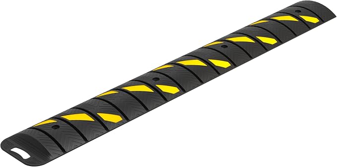 OrangeStar 6Ft Portable Rubber Speed Bump, Heavy Duty Speed Hump w/Reflective by OrangeStar