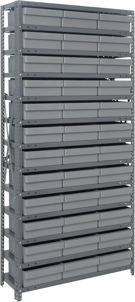Quantum Storage Systems 1275-801GY Solid Heavy Duty 13 Shelves 36 Super Tuff by QuantumStorageSystems