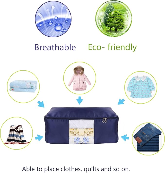 Blanket Storage Bags Pillow Bedspread Bedding Clothes Organizer Storage - Image 3