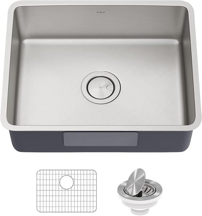 KRAUS Dex 21-inch Undermount 16 Gauge Stainless Steel Single Bowl Kitchen Sink - Image 11
