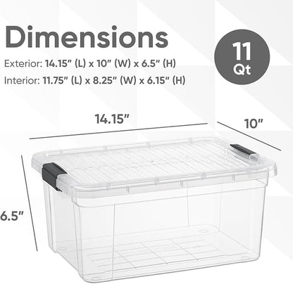 Superio Clear Plastic Storage Bin - Image 2