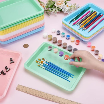 30Pcs Plastic Art Trays, 9.6 x 7.3 Inches Activity Craft Sand Trays Flat - Image 3