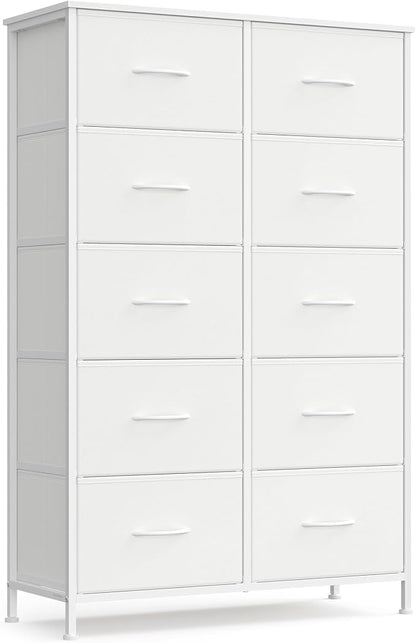 SONGMICS Dresser for Bedroom, Chest of Drawers, 10 Non-Woven Fabric Drawers by SONGMICSbySONGMICSHOME