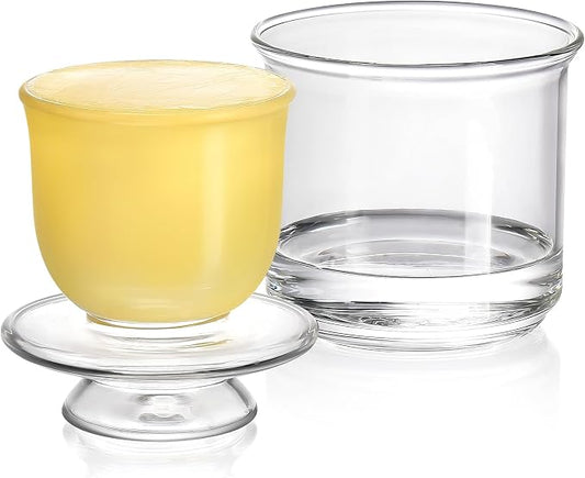 Butter Crock, Elegant Crystal Glass French Butter Dish by Hekeieon