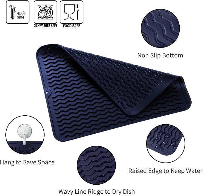 Silicone Dish Drying Mat for Multiple Usage, Easy clean, Eco-friendly, - Image 3