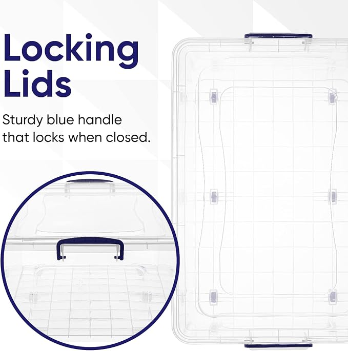 Superio Storage Bins with Lids- Clear Boxes - Image 5