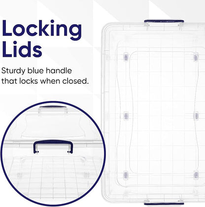 Superio Storage Bins with Lids- Clear Boxes - Image 5