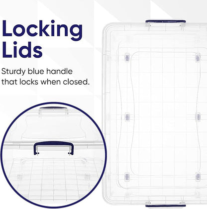 Superio Storage Bins with Lids, Stackable Totes, BPA Free, Odor Free, Organizer - Image 4