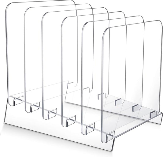 File Organizer for Desks Acrylic Vertical File Holder for Desk 5 Sections Desk by Unknown