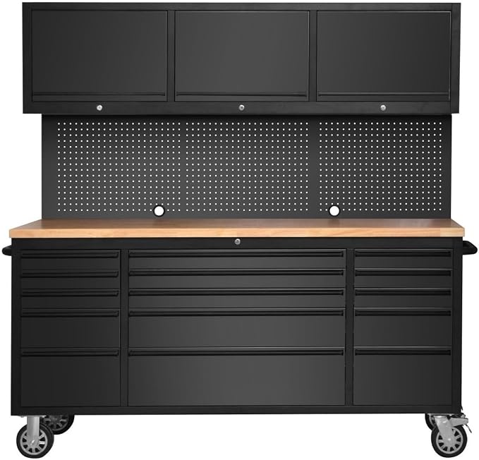 CT Copper Tailor 72-inch Tool Chest Cabinet Rolling Garage Workbench - Image 3