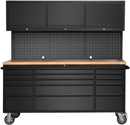 CT Copper Tailor 72-inch Tool Chest Cabinet Rolling Garage Workbench - Image 3