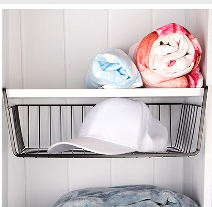 Undershelf Storage Basket Under Shelf Wire Basket Household Metal Under Shelf - Image 2