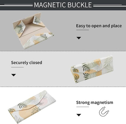 Foldable Glasses Case, Magnetic PU Leahter Sunglasses Case, Cute Hard Shell - Image 5