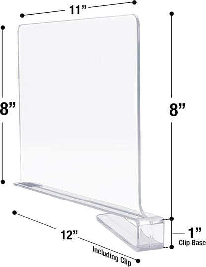 Sorbus 6 Acrylic Shelf Dividers - Image 5