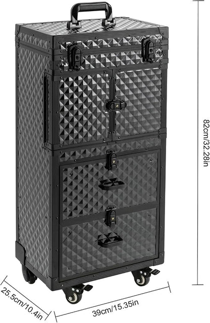 Cosmetic Train Case, Makeup Organizer Travel Case - Image 8