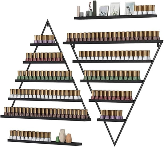 Wall Mounted Shelf Nail Polish Bottle Display Rack, Triangular Essential Oil by Unknown