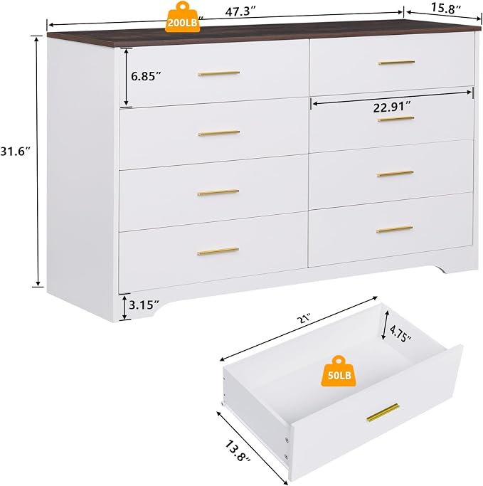 LIDYUK Dresser for Bedroom, Wood Dresser - Image 2