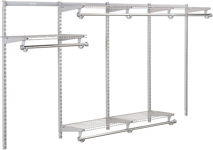 Rubbermaid Configurations Custom Closet Kit 4-8 Ft. Adjustable Metal Wire by Rubbermaid