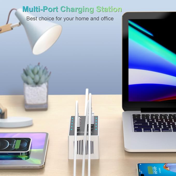 USB C Charging Station Cell Phone Wall Charger 10Ports USBC Fast Charging Power - Image 4