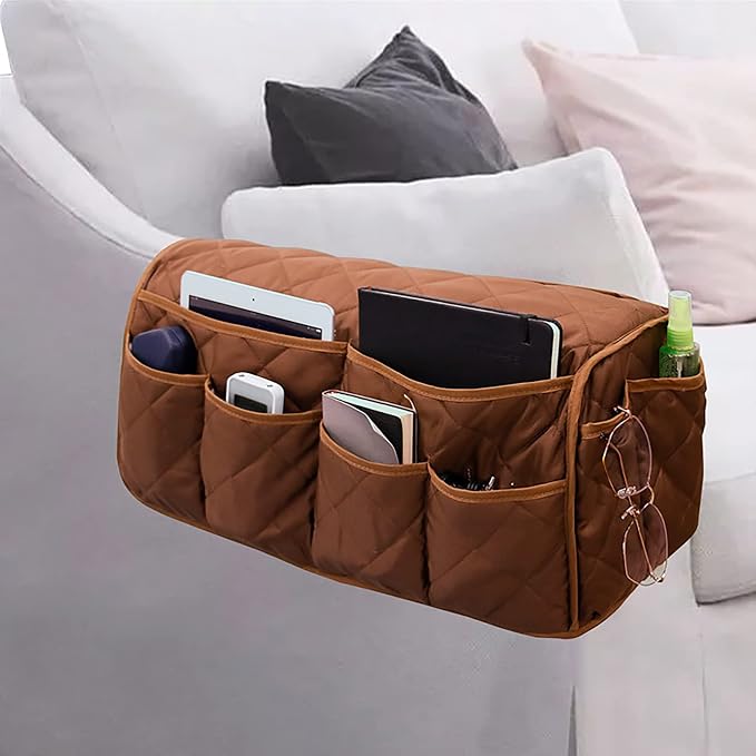 2 in 1 Waterproof Armrest Covers Sofa Arm Organizer by Holiberty