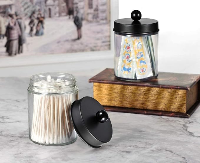 Amolliar Apothecary Jars Bathroom Storage Organizer - Image 4