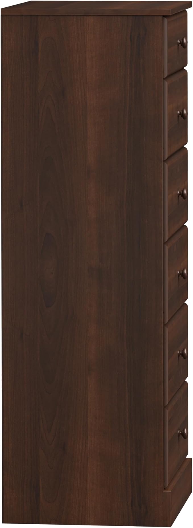 Prepac Astrid Tall Brown Dresser: 16.5"D x 19.75"W x 50"H, 6-Drawer Chest - Image 10