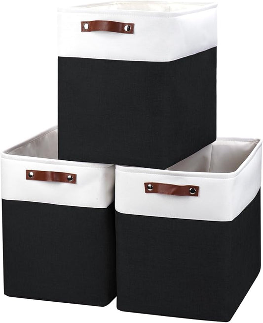 Large Fabric Storage Baskets | 50L Storage Bins, Decorative Linen Closet Baskets by Bagnizer