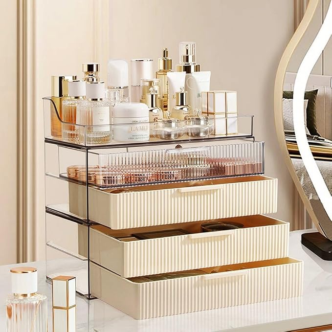 Makeup Organizer Countertop Large Cosmetic Display Cases Cosmetic Organizer - Image 2