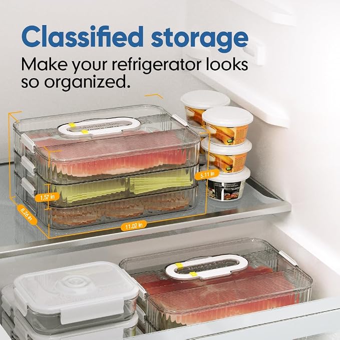 Deli Meat Container for Fridge Organizers and Storage, Lunch Meat Container for - Image 5