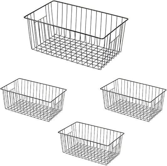 16inch Freezer Wire Storage Organizer Baskets, Household Refrigerator Bin by Y.Z.Bros