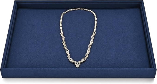 Microfiber Jewelry Tray Stackable Jewelry Drawer Organizer Trays Necklace by Papten