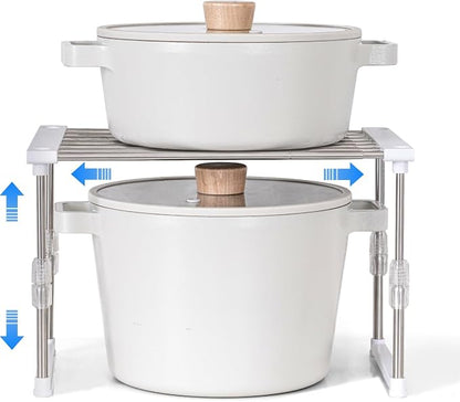carrotez Expandable Cabinet Organizer, Stackable Kitchen Counter Shelf by Carrotez