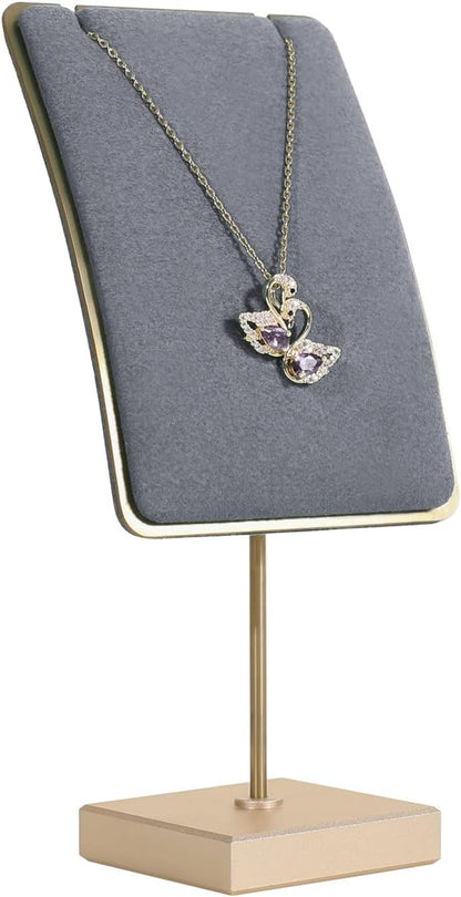 GemeShou Grey velvet necklace display stands by GemeShou
